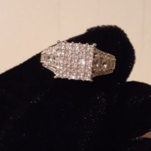 Platinum Diamond Engagement Ring Princess Cut
